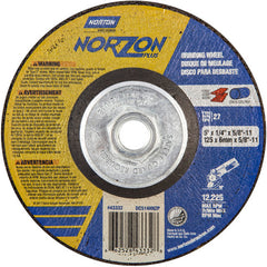 5″ × 1/4″ × 5/8″ NorZon Plus Non-Woven Depressed Center Wheel Type 27 - Exact Tool & Supply