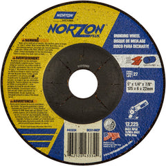 5″ × 1/4″ × 7/8″ NorZon Plus Non-Woven Depressed Center Wheel Type 27 - Exact Tool & Supply
