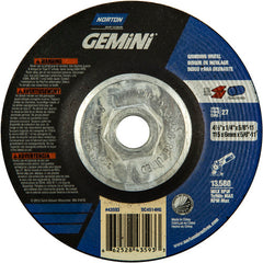‎4-1/2 × 1/4 × 5/8 - 11″ Gemini Grinding Wheel A 24 S BDA Type 27 - Exact Tool & Supply