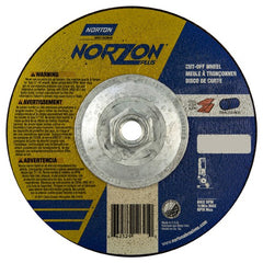 ‎7″ × 1/8″ × 5/8″-11 NorZon Plus Non-Woven Depressed Center Wheel Type 27 - Exact Tool & Supply