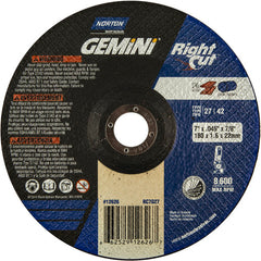 7″ × 0.060″ × 7/8″ Gemini Non-Woven Depressed Center Wheel Type 27 - Exact Tool & Supply