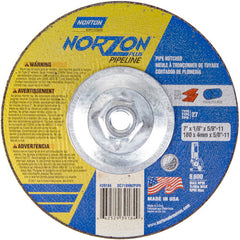 7″ × 1/8″ × 5/8″ NorZon Plus Non-Woven Depressed Center Wheel Type 27 - Exact Tool & Supply