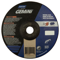 7″ × 1/4″ × 7/8″ Gemini Non-Woven Depressed Center Wheel Type 28 Saucer Aluminum Oxide - Exact Tool & Supply