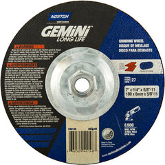 ‎7 × 1/4 × 5/8 - 11″ Gemini Long Life Grinding Wheel A 24 S Type 27 - Exact Tool & Supply