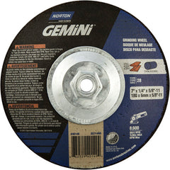 7″ × 1/4″ × 5/8″ Gemini Non-Woven Depressed Center Wheel Type 28 Saucer - Exact Tool & Supply