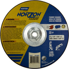 9″ × 1/4″ × 5/8″ NorZon Plus Non-Woven Depressed Center Wheel Type 27 - Exact Tool & Supply