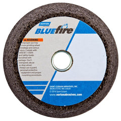 4″ / 3″ × 2″ × 5/8″-11 Snagging Wheel Blue Fire Type 11 Flaring Cup 16 Grit - Exact Tool & Supply