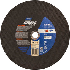 12″ × 1/8″ × 1″ Gemini Stationary Saw Type 01 Straight Cut-Off Wheel Aluminum Oxide - Exact Tool & Supply