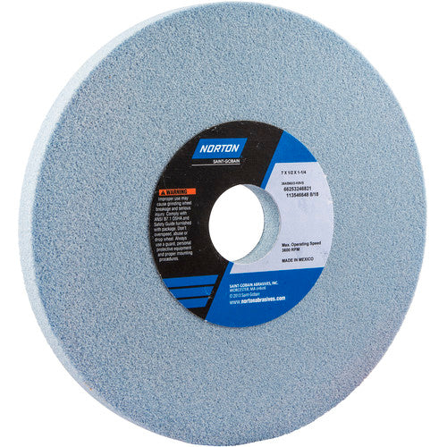 ‎7″ × 1/2″ × 1-1/4″ Gemini Toolroom Wheel Type 01 Straight 60 Grit Aluminum Oxide - Exact Tool & Supply