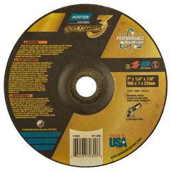 7″ × 1/4″ × 7/8″ - T27 - Quantum 3 Depressed Center Wheel - Exact Tool & Supply
