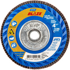 ‎4-1/2 × 5/8 - 11″ Blaze Plastic Flat Flap Disc Type 27 120 Grit R980P Premium Ceramic Alumina - Exact Tool & Supply