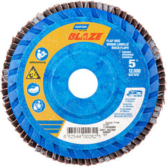 5 × 7/8″ Blaze Plastic Flat Flap Disc Type 27 40 Grit R980P Premium Ceramic Alumina - Exact Tool & Supply