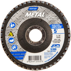 5″ × 1/4″ × 7/8″ Metal Flap Disc Type 29 Conical 80 Grit Zirconia Alumina - Exact Tool & Supply