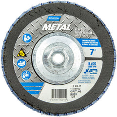 ‎7 × 5/8 - 11″ Metal Fiberglass Conical Flap Disc Type 29 P40 Grit R828 Zirconia Alumina - Exact Tool & Supply
