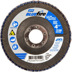 ‎4-1/2 × 7/8″ BlueFire Fiberglass Conical Flap Disc Type 29 P36 Grit R884P Zirconia Alumina - Exact Tool & Supply