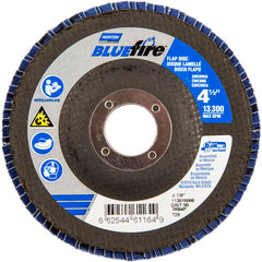‎4-1/2 × 7/8″ BlueFire Fiberglass Conical Flap Disc Type 29 P80 Grit R884P Ceramic Alumina - Exact Tool & Supply