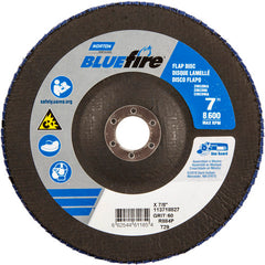 7″ × 1/4″ × 7/8″ NorZon BlueFire R884 Flap Disc Type 29 Conical 60 Grit - Exact Tool & Supply
