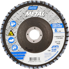 6 × 7/8″ Metal Fiberglass Conical Flap Disc Type 29 80 Grit R828T Zirconia Alumina - Exact Tool & Supply