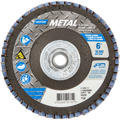 6″ × 1/4″ × 5/8″ Metal Flap Disc Type 29 Conical 80 Grit Zirconia Alumina - Exact Tool & Supply