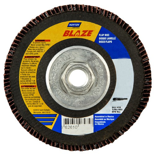 ‎4-1/2″ × 1/4″ × 5/8″-11 SG Blaze R980P Flap Disc Type 27 Flat 36 - Exact Tool & Supply