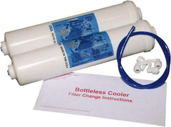 Aquaverve - 2-1/2" OD, 1µ, Carbon Block Inline (Quick Connect Fittings) Cartridge Filter - 12" Long, Reduces Chlorine, Tastes, Odors, VOCs & Cysts - Exact Tool & Supply