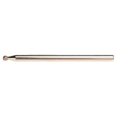 1/8″ - Electroplated CBN Mandrel-100 Grit - Spherical Ball end - Exact Tool & Supply
