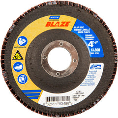 ‎4-1/2 × 7/8″ Blaze Fiberglass Conical Flap Disc Type 29 60 Grit R980P Premium Ceramic Alumina - Exact Tool & Supply
