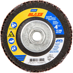 ‎4-1/2 × 5/8 - 11″ Blaze Fiberglass Conical Flap Disc Type 29 36 Grit R980P Premium Ceramic Alumina - Exact Tool & Supply