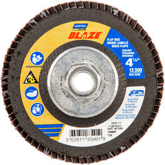 ‎4-1/2 × 5/8 - 11″ Blaze Fiberglass Conical Flap Disc Type 29 40 Grit R980P Premium Ceramic Alumina - Exact Tool & Supply