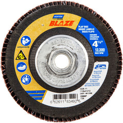 ‎4-1/2 × 5/8 - 11″ Blaze Fiberglass Conical Flap Disc Type 29 60 Grit R980P Premium Ceramic Alumina - Exact Tool & Supply
