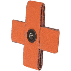 2″ × 2″ × 3/4″ Cross Pad 8-Ply 120 Grit 8-32 Eyelet Ceramic Alumina - Exact Tool & Supply