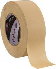 3M - 48mm Wide x 55 m Long Tan Paper Masking Tape - Series 501+, 7.3 mil Thick, 26 In/Lb Tensile Strength - Exact Tool & Supply