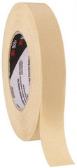 3M - 24mm Wide x 55 m Long Tan Paper Masking Tape - Series 501+, 7.3 mil Thick, 26 In/Lb Tensile Strength - Exact Tool & Supply