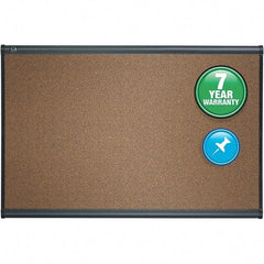 Quartet - 24" High x 36" Wide Cubicle Magnetic - Cork, Includes Mounting Kit - Exact Tool & Supply