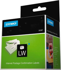 Dymo - 1-1/8" Wide x 3-1/2" Long, White Shipping Label - For DYMO LabelWriter Printers - Exact Tool & Supply