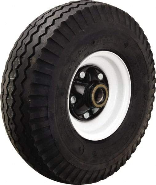 Hamilton - 21 Inch Diameter x 6-7/8 Inch Wide, Rubber Caster Wheel - 2,500 Lb. Capacity, 6-3/4 Inch Hub Length, 1-1/4 Inch Axle Diameter, Tapered Roller Bearing - Exact Tool & Supply