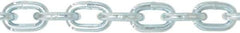 Value Collection - 3/8" Welded Proof Coil Chain - 2,650 Lb Capacity, Grade 30, 63' Long, Zinc Plated Finish - Exact Tool & Supply