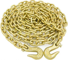 Value Collection - 5/16" Welded Tie Down Chain - 4,700 Lb Capacity, Grade 70, Yellow Chromate Zinc Finish - Exact Tool & Supply
