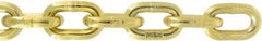 Value Collection - 5/16" Welded Transport Chain - 4,700 Lb Capacity, Grade 70, 100' Long, Yellow Chromate Zinc Finish - Exact Tool & Supply