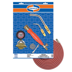 Made in USA - Propane & MAPP Torch Kits; Type: Air/Acetylene ; Fuel Type: Acetylene ; Contents: Acetylene Regulator RB; Handle TH6; Tips A-3, A-11; Acetylene Hose H12; Tank Key w/chain W05 ; Contents: Acetylene Regulator RB; Handle TH6; Tips A-3, A-11; A - Exact Tool & Supply