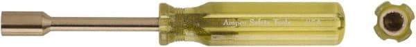 Ampco - 1/2" Solid Shaft Nonsparking Nutdriver - Ergonomic Handle, 7-7/16" OAL - Exact Tool & Supply