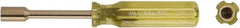 Ampco - 1/4" Solid Shaft Nonsparking Nutdriver - Ergonomic Handle, 6-7/8" OAL - Exact Tool & Supply