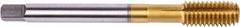 Union Butterfield - #6-32 UNC 2B Modified Bottoming Thread Forming Tap - Powdered Metal High Speed Steel, TiN Finish, 2.205" OAL, 0.472" Thread Length, Right Hand Thread, Series 1681AP - Exact Tool & Supply