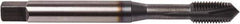 Union Butterfield - M5x0.80 Metric Coarse, 3 Flute, TiCN Finish, Powdered Metal Spiral Point Tap - Plug Chamfer, Right Hand Thread, 70mm OAL, 15mm Thread Length, 0.194" Shank Diam, 6H Class of Fit, Series 1673AP - Exact Tool & Supply