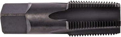 Union Butterfield - 1/4-18 NPT Thread, 4 Flute Standard Pipe Tap - 2-7/16" OAL, 1-1/16" Thread Length, 9/16" Shank Diam, Oxide Finish, High Speed Steel - Exact Tool & Supply