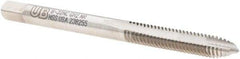 Union Butterfield - #8-32 UNC, 2 Flute, Bright Finish, High Speed Steel Spiral Point Tap - Plug Chamfer, Right Hand Thread, 2-1/8" OAL, 3/4" Thread Length, 0.168" Shank Diam, 2B/3B Class of Fit, Series 1534NR - Exact Tool & Supply