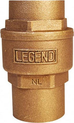 Legend Valve - 2" Lead Free Bronze Check Valve - Inline, C x C Sweat, 250 WOG - Exact Tool & Supply