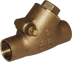 Legend Valve - 1/2" Lead Free Bronze Check Valve - Y-Pattern, C x C Sweat, 300 WOG - Exact Tool & Supply