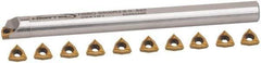 Hertel - 0.54 Inch Min Diam of Smallest Bar, 2 Inch Min Diam of Largest Bar, Steel Indexable Boring Bar Set - 1/2 Inch Shank Diameter - Exact Tool & Supply