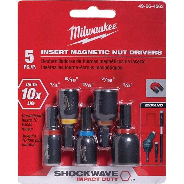 Milwaukee Tool - Power & Impact Screwdriver Bit Sets Point Type: Hex Tool Type: Nut Driver - Exact Tool & Supply